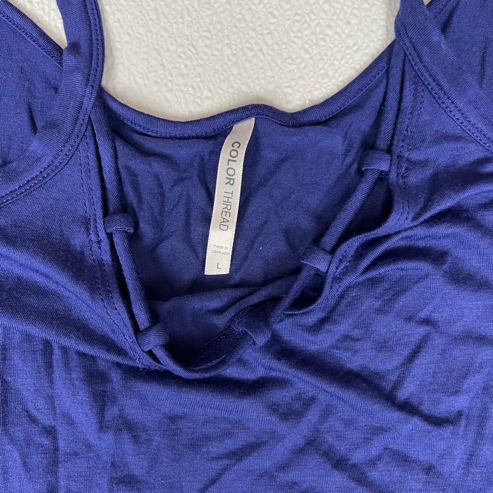 Color Thread Purple Flowy Tank Top Size Large NWT - Picture 4 of 8